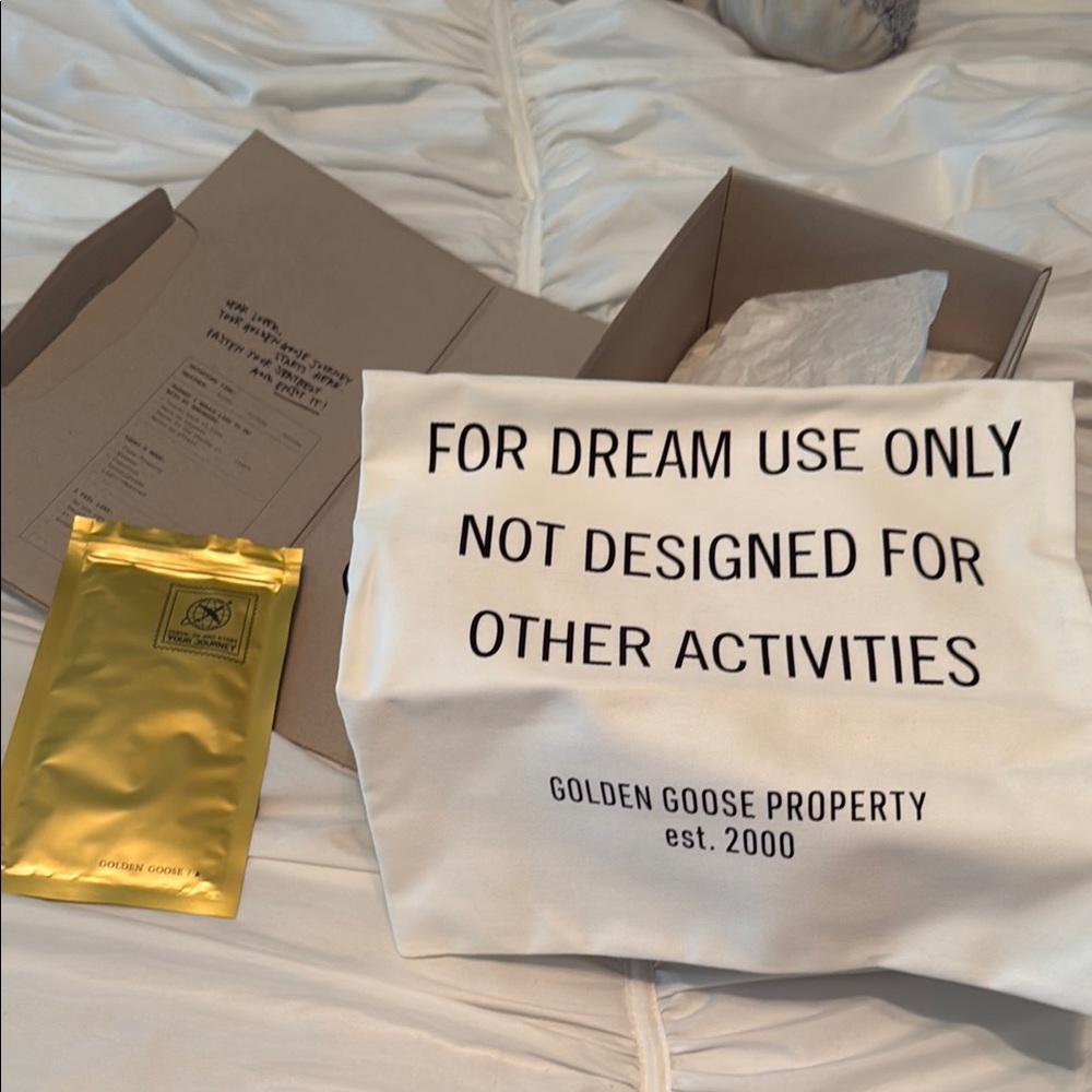 Golden Goose White and Black Dust Bag